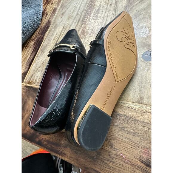 Franco Sarto Women's Black Leather Rina Pointed Toe Slip on Loafer Flats Size 7 - Picture 6 of 8